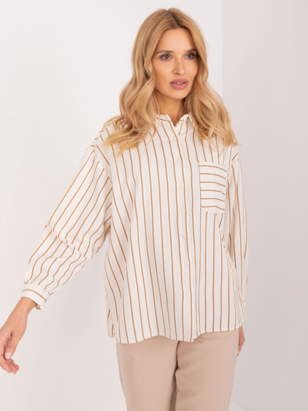 Košile BP-KS-1148.12 BY POMMES LIFE Barva: Béžová, Velikost: XL
