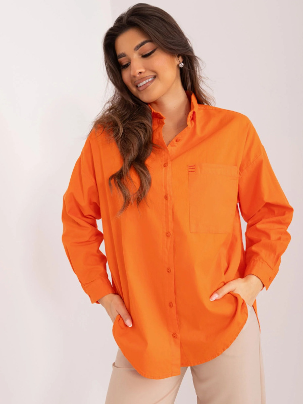 Košile BP-KS-1026-1.19 BY POMMES LIFE Barva: Oranžová, Velikost: S