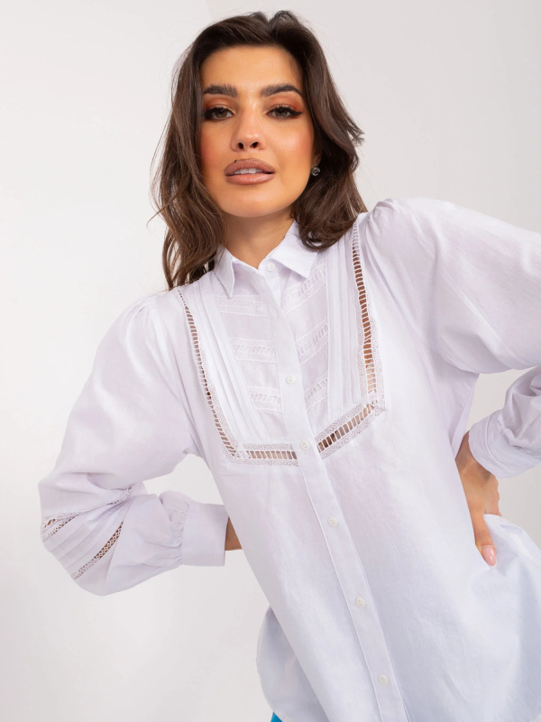 Halenka BP-KS-1146.60 BY POMMES LIFE Barva: Bílá, Velikost: XL