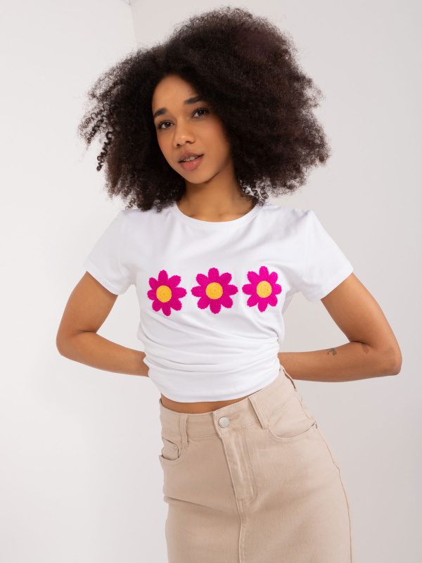 BASIC FEEL GOOD Dámské tričko -RV-BZ-9634.13 Barva: Bílá, Velikost: S/M