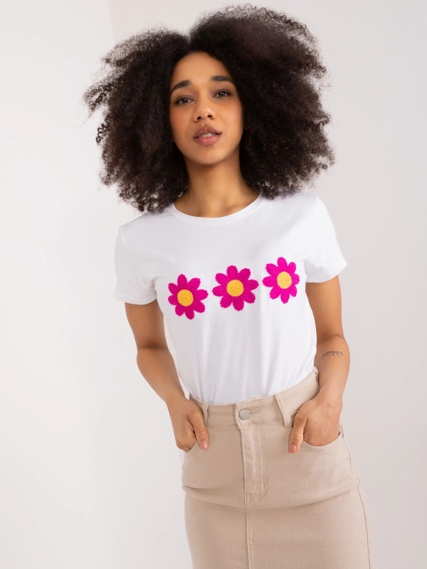 BASIC FEEL GOOD Dámské tričko -RV-BZ-9634.13 Barva: Bílá, Velikost: L/XL