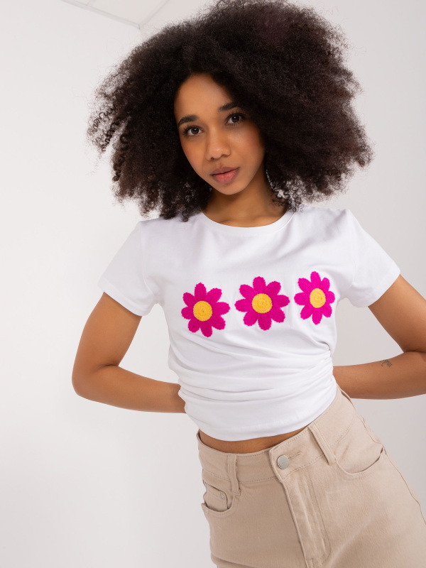 BASIC FEEL GOOD Dámské tričko -RV-BZ-9634.13 Barva: Bílá, Velikost: L/XL