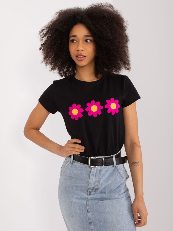 BASIC FEEL GOOD Dámské tričko -RV-BZ-9634.13 Barva: Černá, Velikost: L/XL