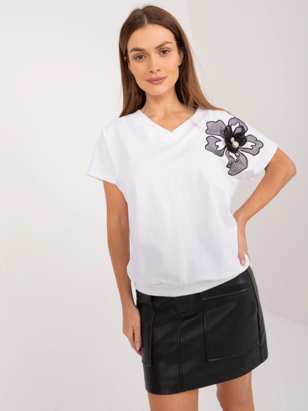 BASIC FEEL GOOD Dámské tričko RV-BZ-9665.56 Barva: Bílá, Velikost: S/M