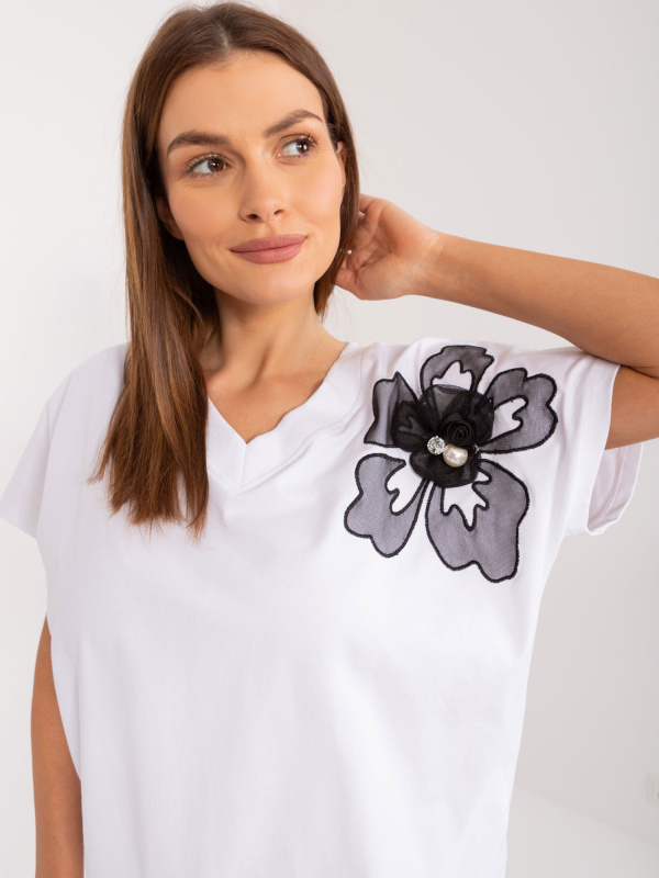 BASIC FEEL GOOD Dámské tričko RV-BZ-9665.56 Barva: Bílá, Velikost: L/XL