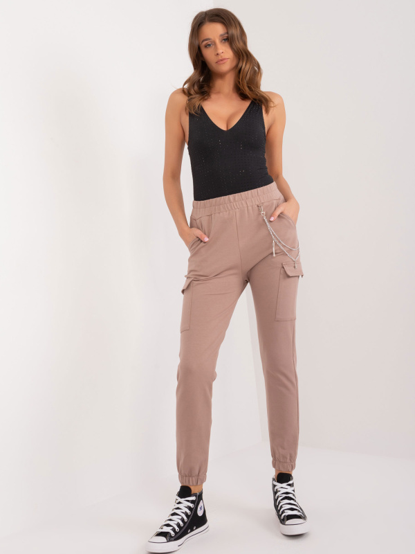 Tepláky RV-DR-9604.27 RELEVANCE Barva: Béžová - tmavě, Velikost: L/XL