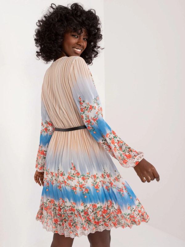 Šaty DHJ-SK-10201-1.85 ITALY MODA Barva: Béžová - světle, Velikost: UNI