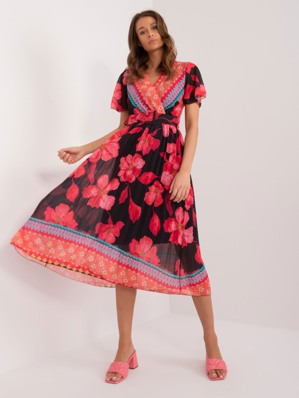 Šaty DHJ-SK-11331-5.19 ITALY MODA Barva: Černá, Velikost: UNI