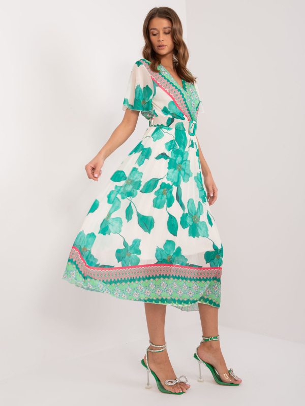 Šaty DHJ-SK-11331-5.19 ITALY MODA Barva: Zelená, Velikost: UNI