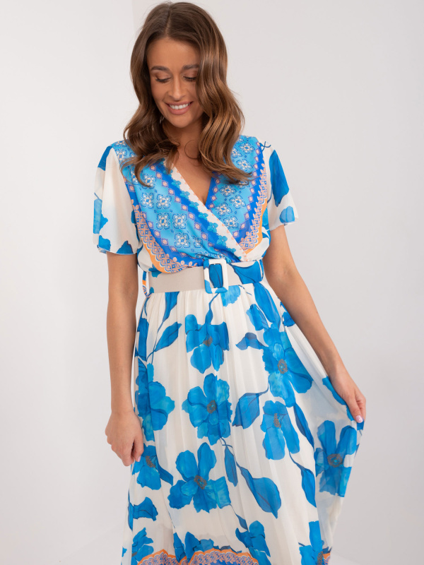 Šaty DHJ-SK-11331-5.19 ITALY MODA Barva: Modrá, Velikost: UNI