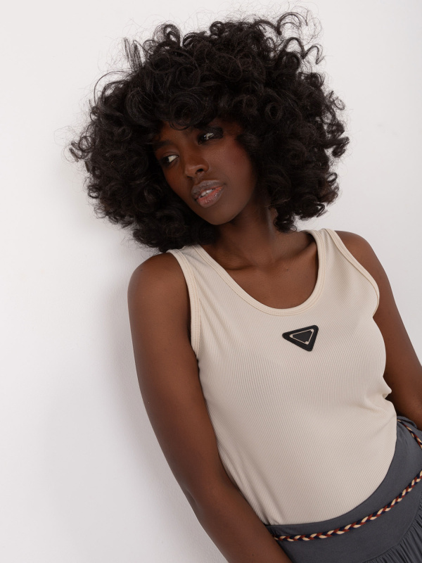 ITALY MODA Top-DHJ-TP-8962.20 Barva: Béžová - světle, Velikost: UNI