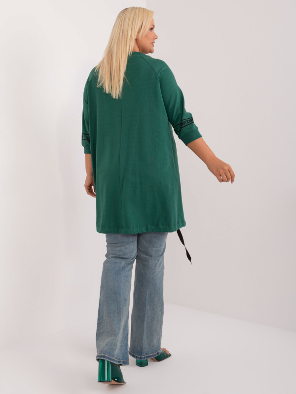 Tunika Plus size RV-TU-7598.94 RELEVANCE Barva: Zelená - tmavě, Velikost: UNI