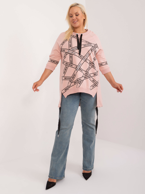 Tunika Plus size RV-TU-7598.94 RELEVANCE Barva: Růžová - tmavě, Velikost: UNI