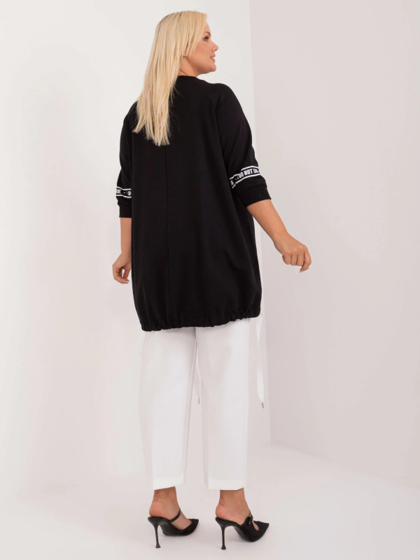 Tunika Plus size RV-TU-7598.94 RELEVANCE Barva: Černá, Velikost: UNI