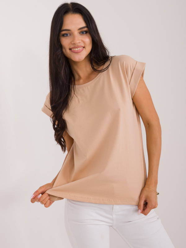 Tričko RV-TS-4833.41X BASIC FEEL GOOD Barva: Béžová, Velikost: S