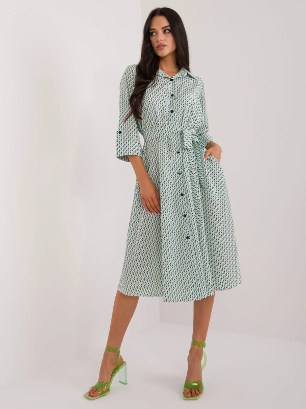 Šaty LK SK 509673.13 bílo-zelené L/XL
