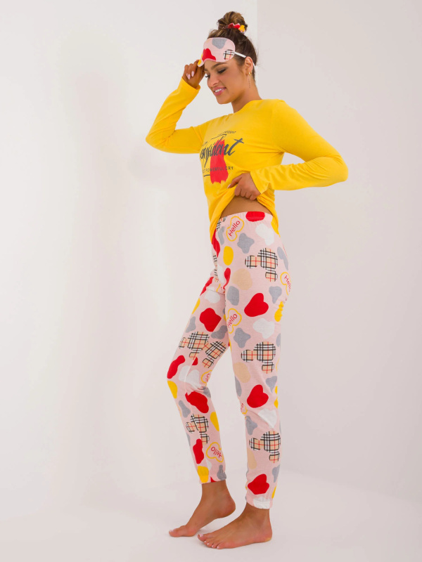 Dámské pyžamo CLM-PI-90165/2615.25 CLM Barva: Žlutá, Velikost: S