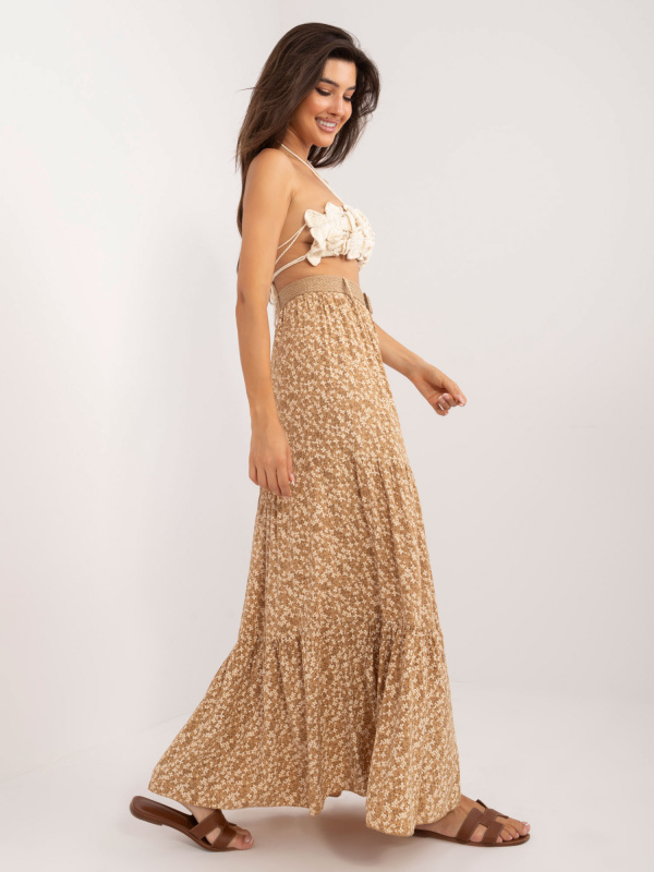 ITALY MODA Dámská sukně DHJ-SD-3000.19 Barva: Béžová, Velikost: UNI