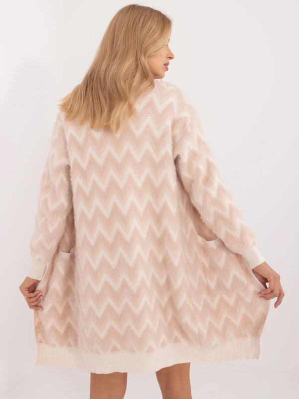 Wool Fashion Italia Kardigan-AT-SW-2340-A.00 Barva: Béžová, Velikost: UNI