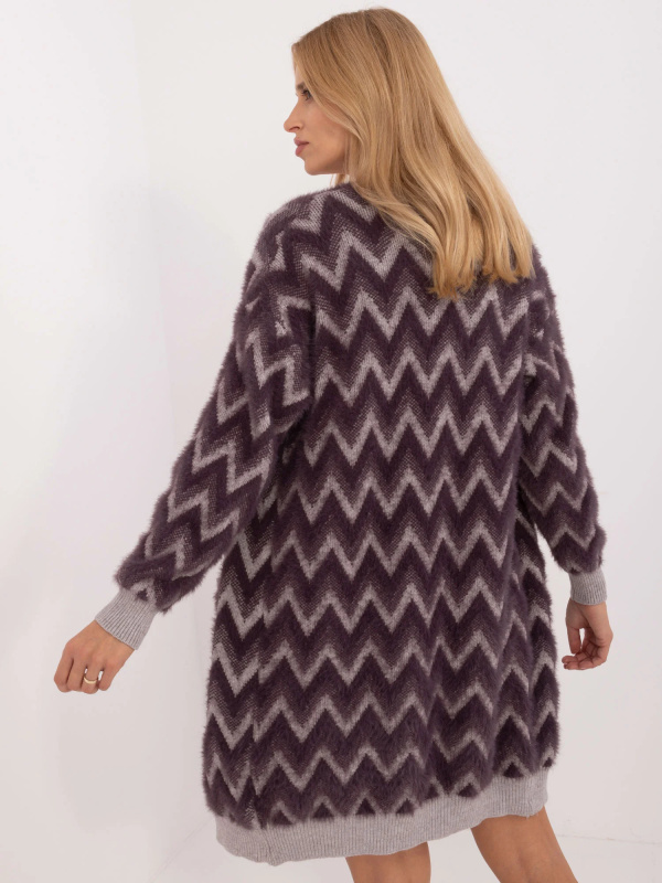 Wool Fashion Italia Kardigan-AT-SW-2340-A.00 Barva: Fialová, Velikost: UNI