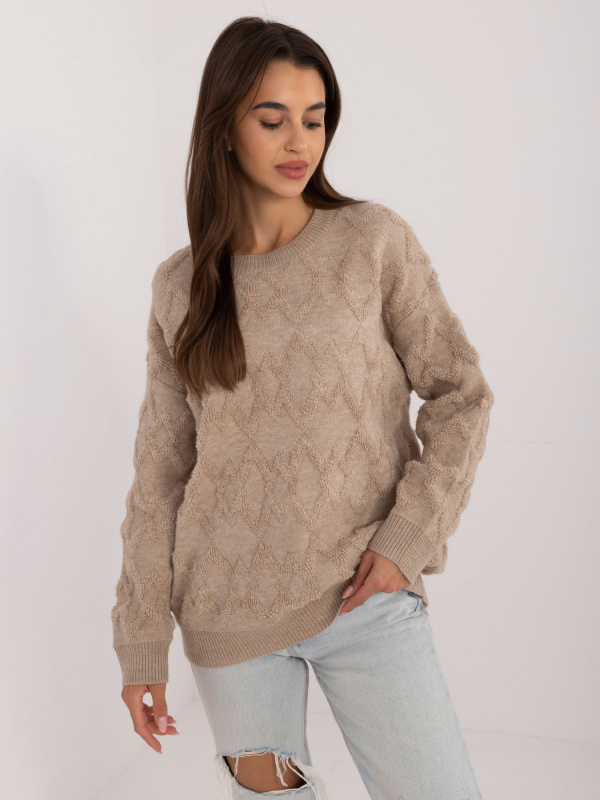 Jumper AT SW 2361.61 béžový jedna velikost