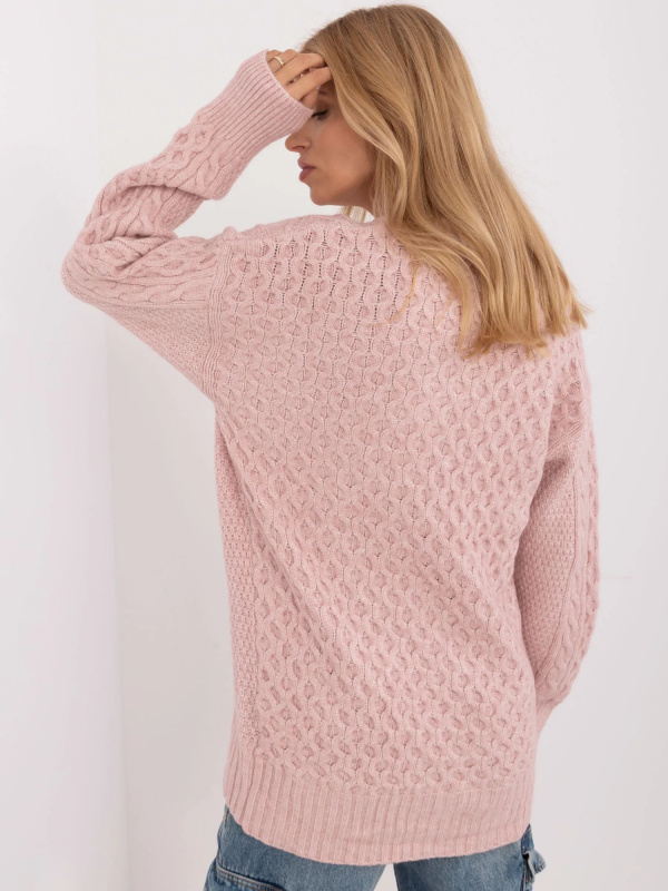 Jumper AT SW 23525.21 světle růžový jedna velikost