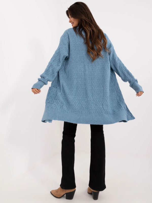 Wool Fashion Italia Kardigan-AT-SW-2366.61 Barva: Modrá, Velikost: UNI