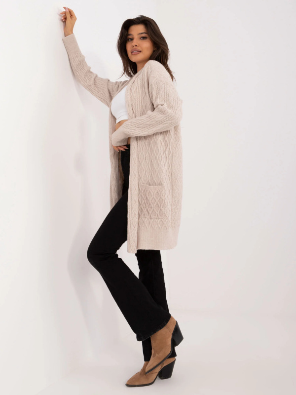Wool Fashion Italia Kardigan-AT-SW-2366.61 Barva: Béžová, Velikost: UNI