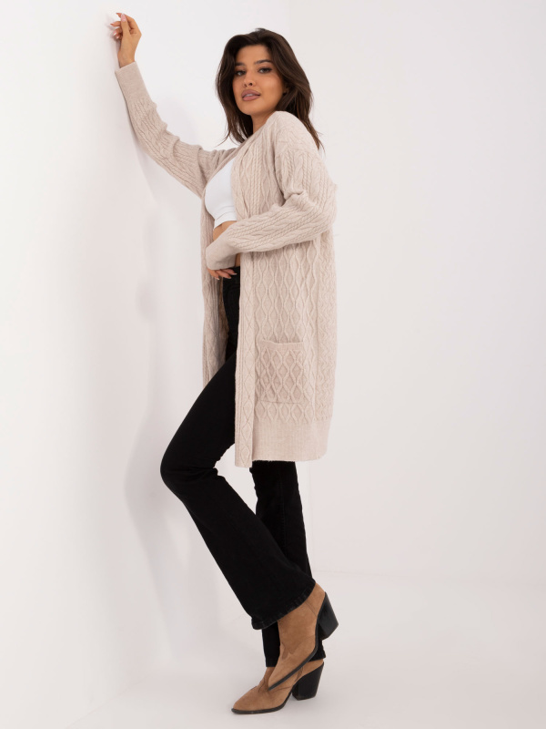 Wool Fashion Italia Kardigan-AT-SW-2366.61 Barva: Béžová, Velikost: UNI