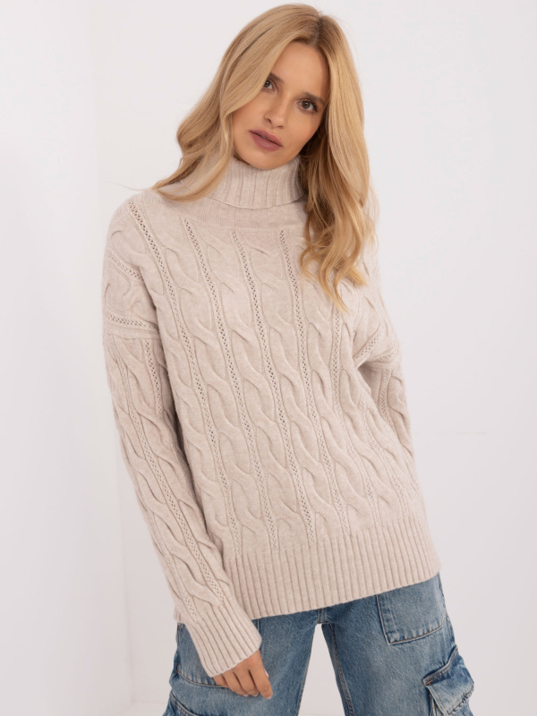 Jumper AT SW 23445.00 světle béžový jedna velikost