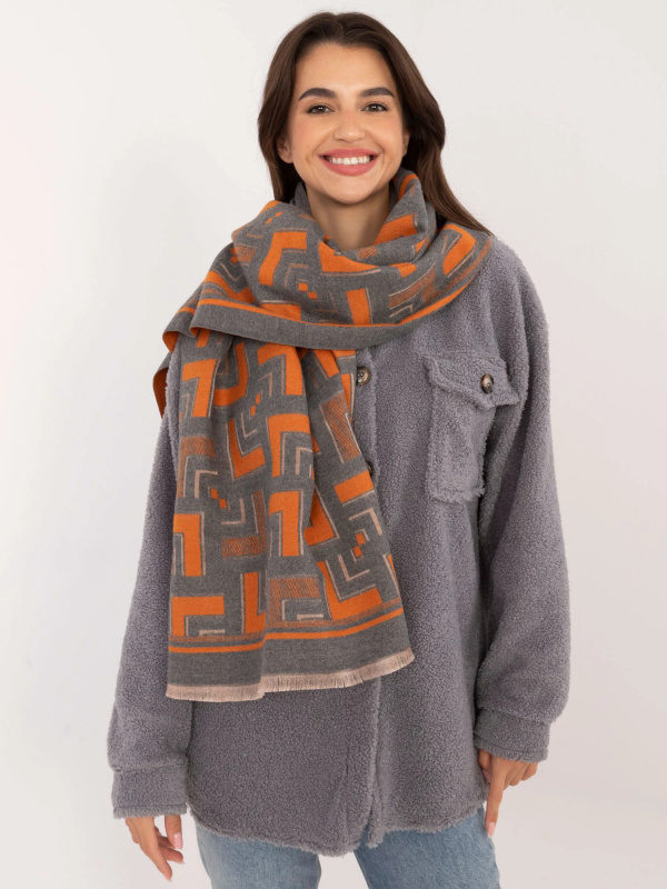 Wool Fashion Italia Šála-AT-SZ-23158.32 Barva: Oranžová, Velikost: UNI
