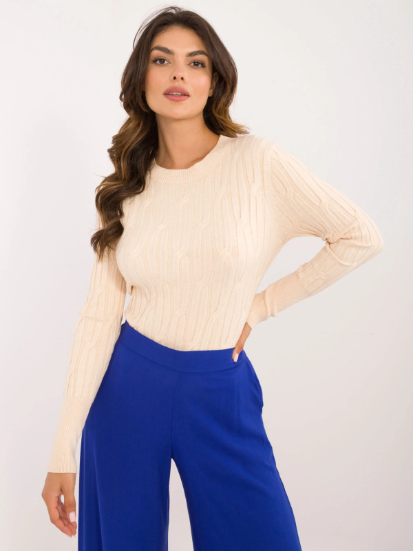 Jumper AT SW 2338 2.00 světle béžový jedna velikost