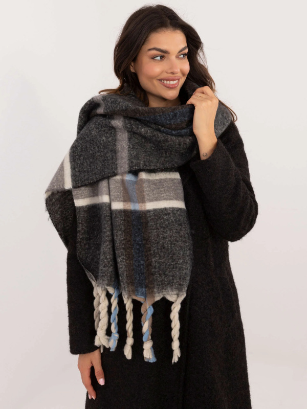 Wool Fashion Italia Šála -AT-SZ-2315.33 Barva: Černá, Velikost: UNI