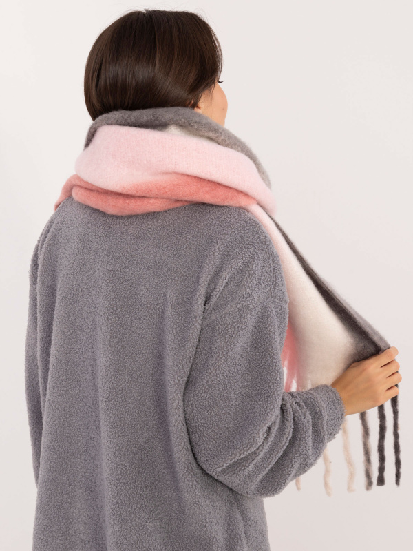 Šála AT SZ 2320.50 šedorůžová jedna velikost