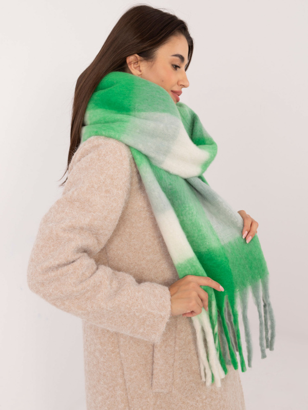 Wool Fashion Italia Šála -AT-SZ-2312502.53- Barva: Zelená - tmavě, Velikost: UNI