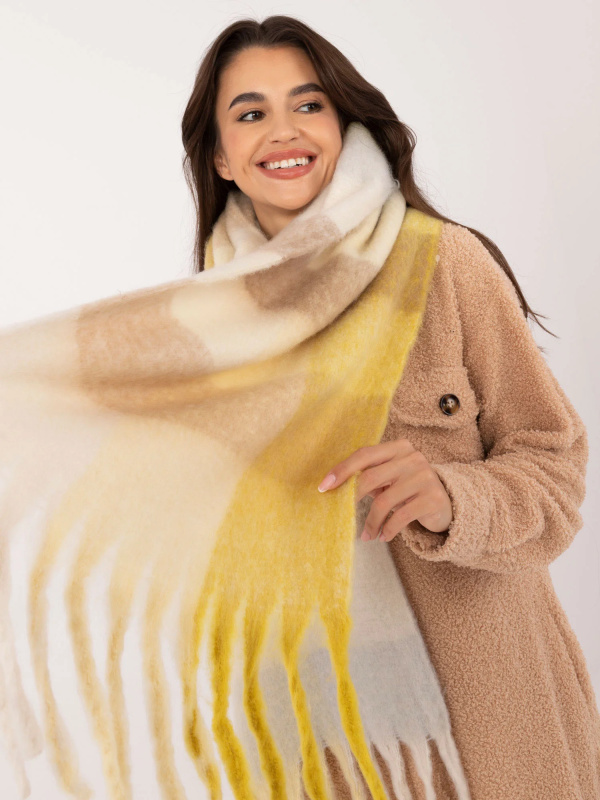 Wool Fashion Italia Šála -AT-SZ-2312502.53- Barva: Žlutá, Velikost: UNI