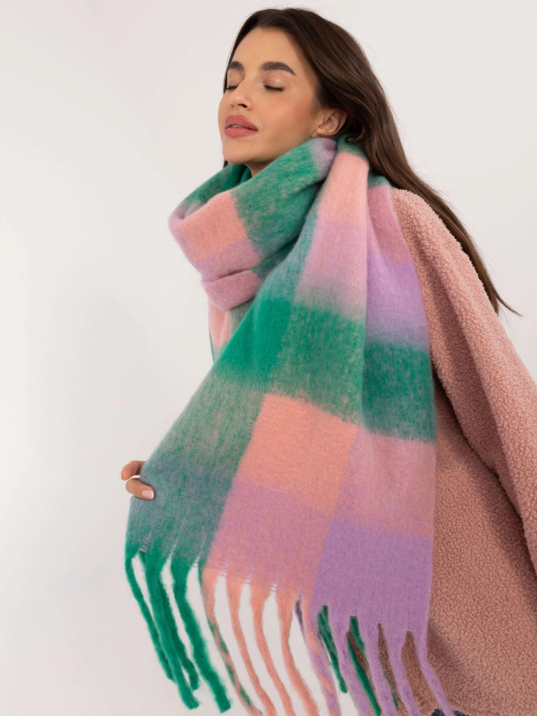 Wool Fashion Italia Šála -AT-SZ-2312501.62 Barva: Zelená, Velikost: UNI