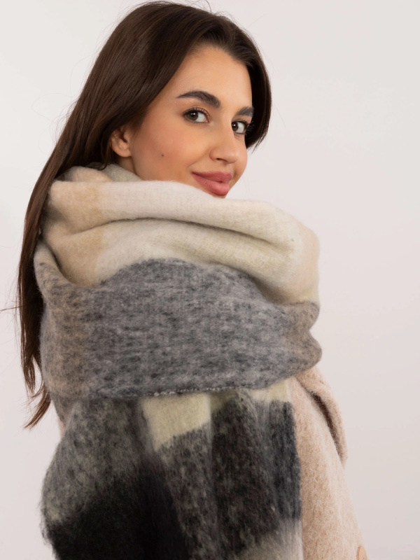 Wool Fashion Italia Šála -AT-SZ-2312501.62 Barva: Černá, Velikost: UNI