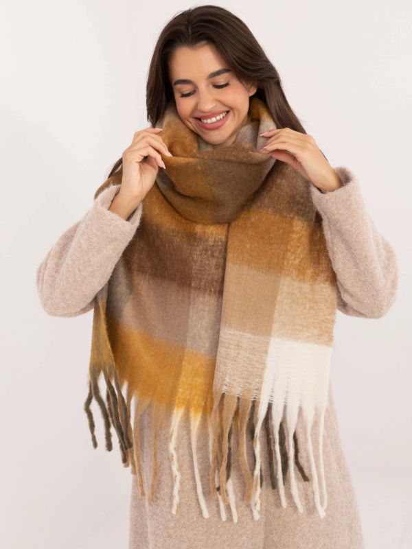 Wool Fashion Italia Šála -AT-SZ-2312501.62 Barva: Béžová, Velikost: UNI