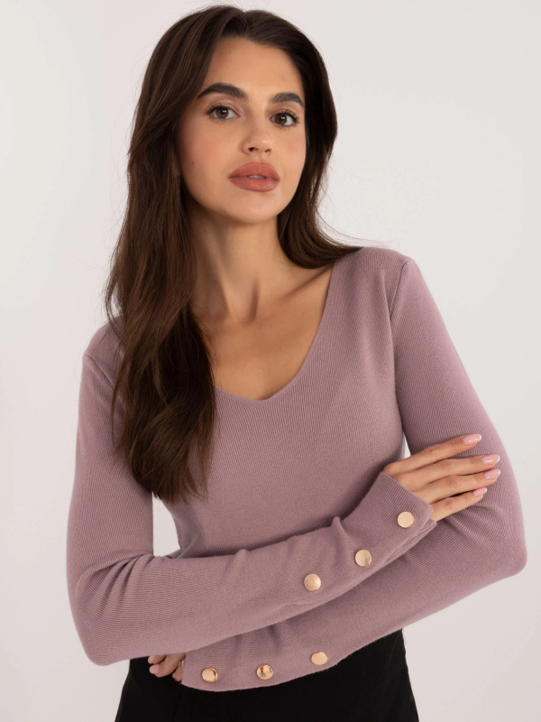 Sweter AT SW 2334.49 fioletowy S/M