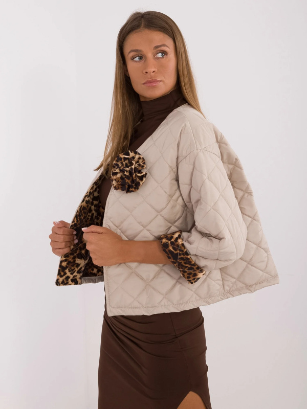 Dámská bunda DHJ-KR-A8357.50 ITALY MODA Barva: Béžová, Velikost: UNI