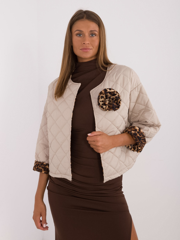 Dámská bunda DHJ-KR-A8357.50 ITALY MODA Barva: Béžová, Velikost: UNI