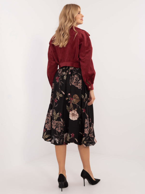 ITALY MODA Dámská sukně DHJ-SD-19863-3.59 Barva: Černá, Velikost: UNI