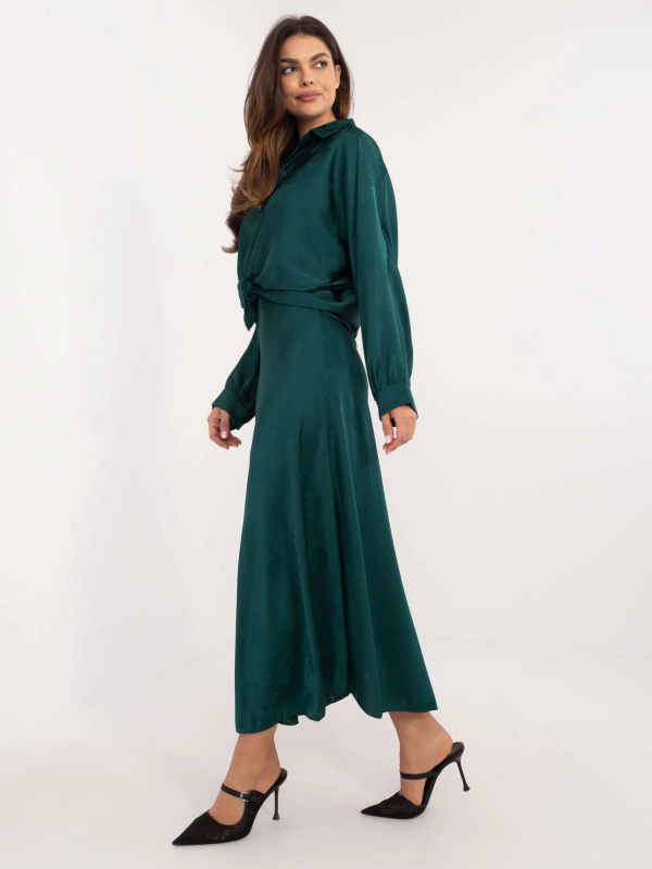 ITALY MODA Dámská sukně DHJ-SD-19293.67 Barva: Zelená - tmavě, Velikost: UNI