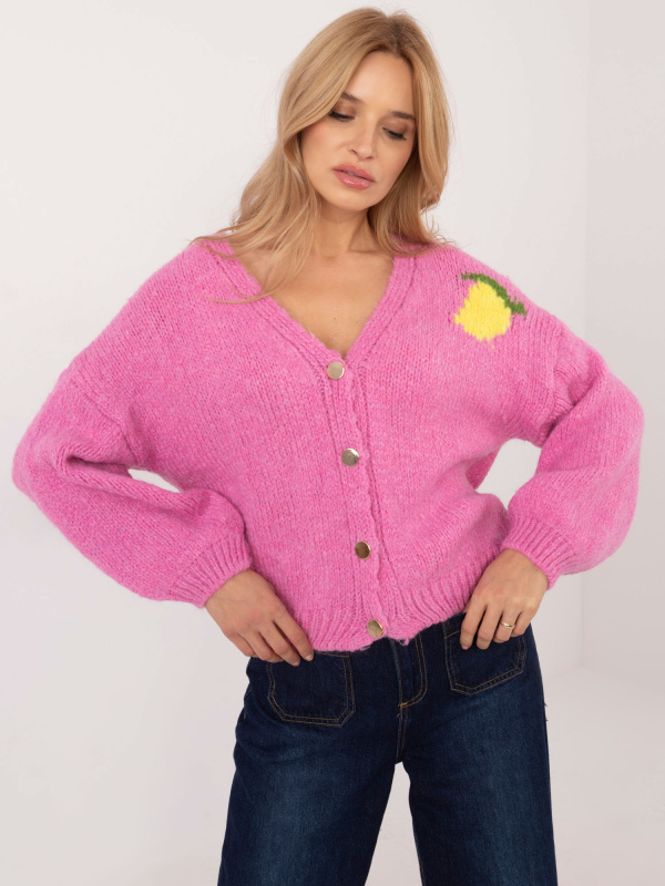 ITALY MODA Svetr -MI-SW-2108.92 Barva: Růžová, Velikost: UNI