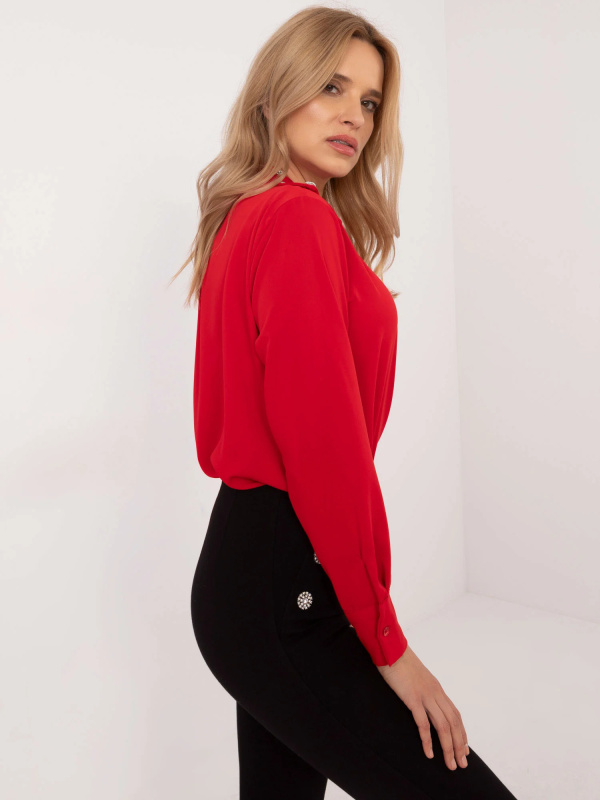 Halenka DHJ-KS-15260.96 ITALY MODA Barva: Červená, Velikost: UNI
