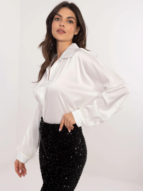 Halenka DHJ-KS-16879.37 ITALY MODA Barva: Bílá, Velikost: UNI