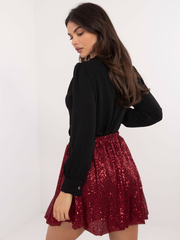 ITALY MODA Dámská sukně MI-SD-271360.74 Barva: Bordó, Velikost: UNI