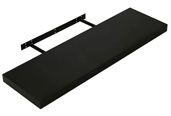 German Nástěnná police XL4 / 23,5 x 60 x 3,8 cm / MDF / černá Varianta: ivi1