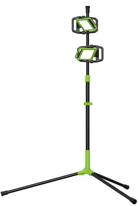 Aku LED reflektor Profi Depot / 20 W / 5.600 lm / 6.500 K / 12,7 x 12,7 x 330 cm / černá / zelená Varianta: ivi1